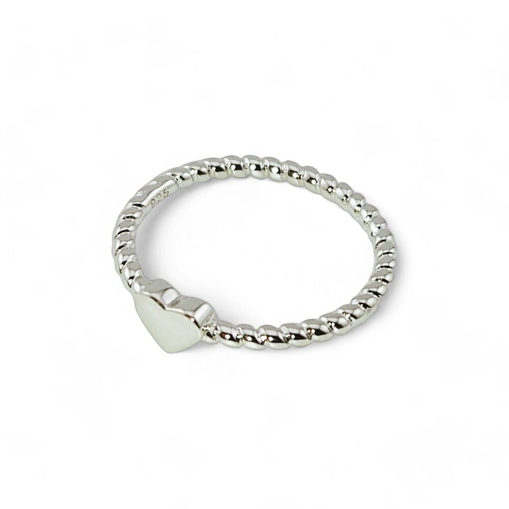 Sterling Silver Plain Heart Ring - Picture 3 of 6